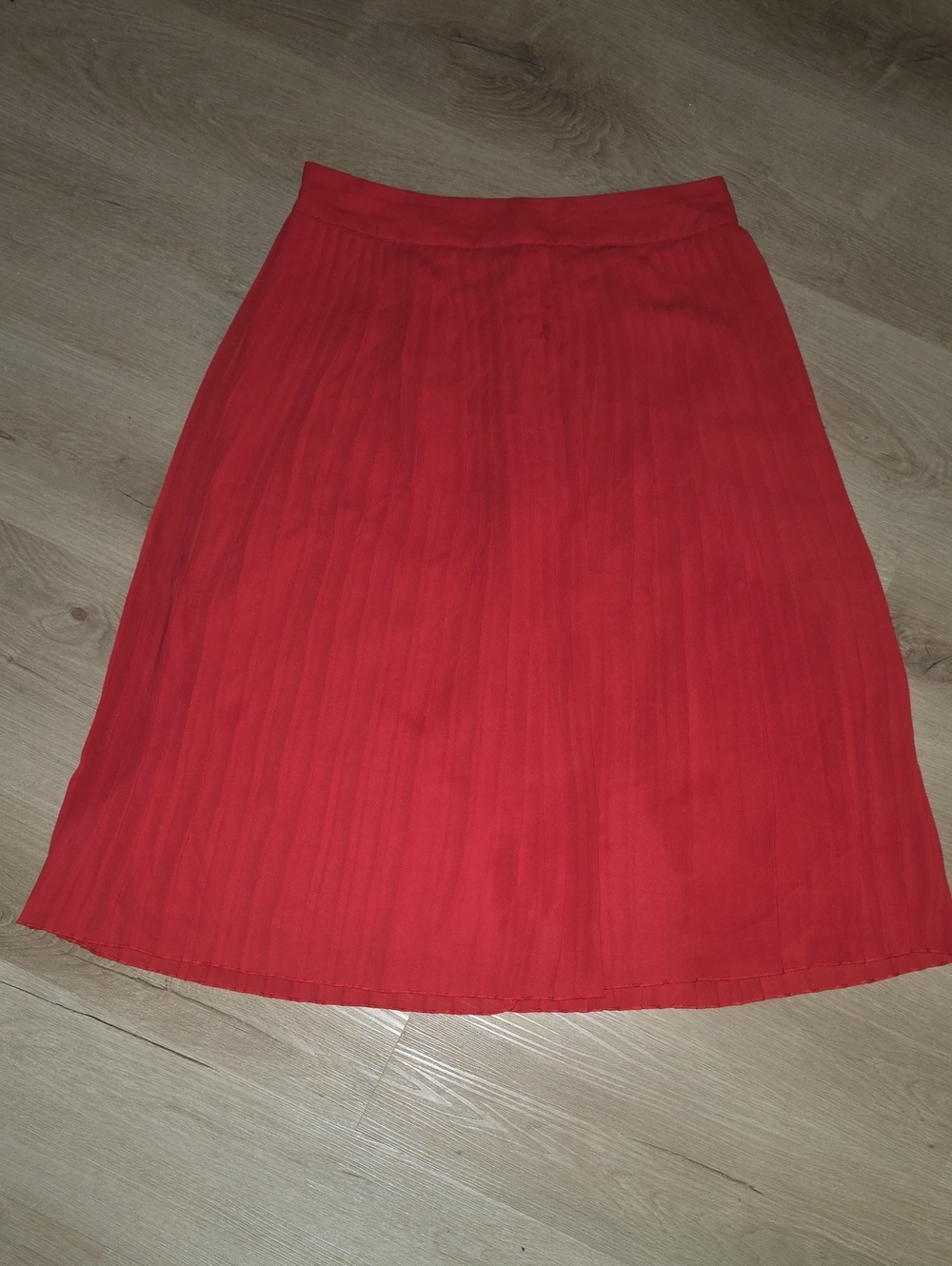 J. Crew RED Pleated A-Line Skirt